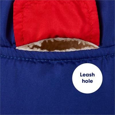 Show full view: Frisco Medium Weight Retro Colorblock Mixed Media Dog & Cat Coat, Cream, Small slide 7 of 10