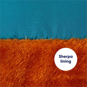 Frisco Medium Weight Retro Colorblock Mixed Media Dog & Cat Coat, Tan, Medium