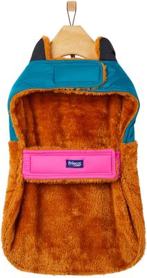 Show full view: Frisco Medium Weight Retro Colorblock Mixed Media Dog & Cat Coat, Tan, X-Large slide 4 of 9