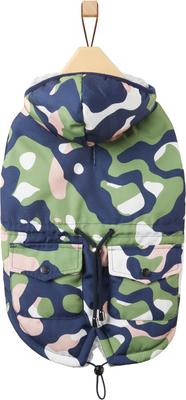 Show full view: Frisco Medium Weight Urban City Camo Printed Dog & Cat Hooded Coat, Large slide 3 of 9