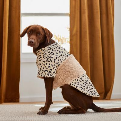Show full view: Frisco Mediumweight Beige Cheetah Dog & Cat Jacket, Large slide 6 of 8