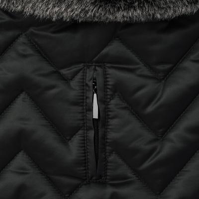 Show full view: Frisco Mediumweight Chevron Insulated Quilted Dog & Cat Coat, Black, X-Large slide 6 of 8