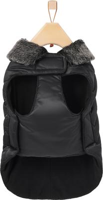 Show full view: Frisco Mediumweight Chevron Insulated Quilted Dog & Cat Coat, Black, XX-Large slide 4 of 7