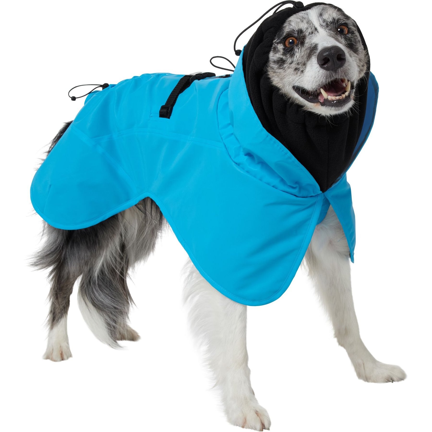 Frisco Mediumweight High Visibility Fleece Lined Dog Coat with Snood, Large