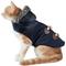Show in main carousel: Frisco Mediumweight Plaid Hooded Insulated Dog & Cat Peacoat, Navy, Small slide 1 of 10