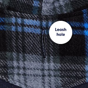 Frisco Mediumweight Plaid Hooded Insulated Dog & Cat Peacoat, Navy, XX-Large