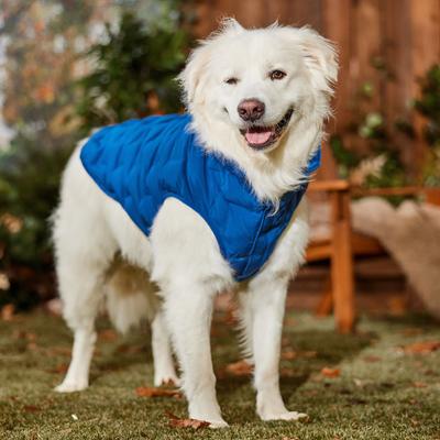Show full view: Frisco Mediumweight Quilted Dog & Cat Puffer with Removable Hood, Blue, XX-Large slide 7 of 11