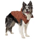 Frisco Mediumweight Quilted Dog & Cat Puffer with Removable Hood, Brown, Large