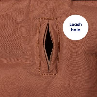 Show full view: Frisco Mediumweight Quilted Dog & Cat Puffer with Removable Hood, Brown, Large slide 6 of 12