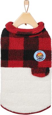 Show full view: Frisco Mediumweight Red Plaid Insulated Dog & Cat Sherpa Coat, X-Large slide 4 of 9