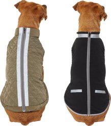 Frisco Mediumweight Reflective 2-in-1 Dog & Cat Fleece Coat, Olive, X-Small slide 1 of 6