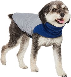Frisco Mediumweight Reflective Fleece Lined Quilted Dog & Cat Coat, Gray, Medium