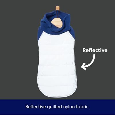 Show full view: Frisco Mediumweight Reflective Fleece Lined Quilted Dog & Cat Coat, Gray, XX-Large slide 6 of 11