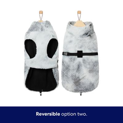 Show full view: Frisco Mediumweight Reversible Two-Tone Fleece & Sherpa Dog & Cat Vest, Black, Small slide 5 of 11