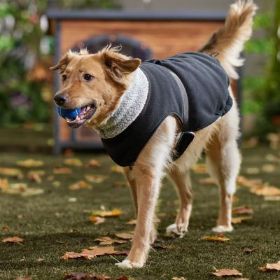 Show full view: Frisco Mediumweight Reversible Two-Tone Fleece & Sherpa Dog & Cat Vest, Black, X-Large slide 8 of 11