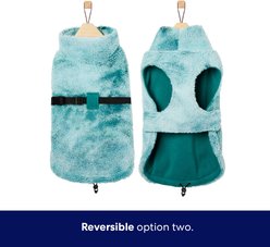 Frisco Mediumweight Reversible Two-Tone Fleece & Sherpa Dog & Cat Vest, Teal, Large slide 2 of 8