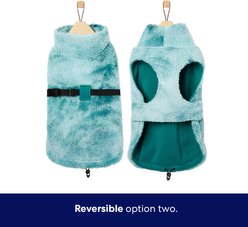 Frisco Mediumweight Reversible Two-Tone Fleece & Sherpa Dog & Cat Vest, Teal, Small slide 2 of 9