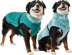 Frisco Mediumweight Reversible Two-Tone Fleece & Sherpa Dog & Cat Vest, Teal, X-Large