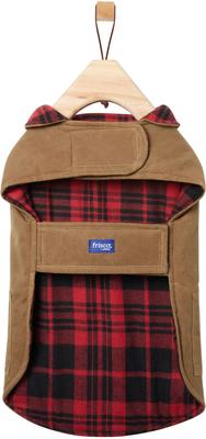 Show full view: Frisco Mediumweight Waxed Canvas Dog & Cat Flannel Lined Coat, Tan, Medium slide 5 of 12