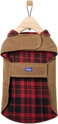 Frisco Mediumweight Waxed Canvas Dog & Cat Flannel Lined Coat, Tan, Small slide 2 of 9