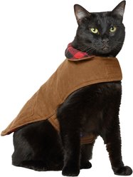 Frisco Mediumweight Waxed Canvas Dog & Cat Flannel Lined Coat, Tan, X-Small slide 1 of 9