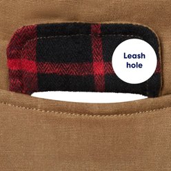 Frisco Mediumweight Waxed Canvas Dog & Cat Flannel Lined Coat, Tan, X-Small slide 2 of 9