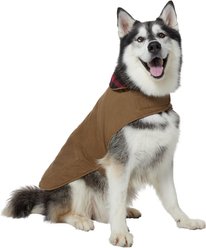 Frisco Mediumweight Waxed Canvas Dog & Cat Flannel Lined Coat, Tan, XX-Large