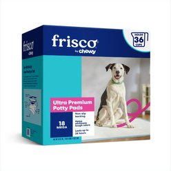 Frisco Mega Ultra Premium Non-Skid Dog Training & Potty Pads, 46 x 52-in, 18 count