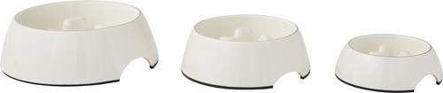 Show full view: Frisco Melamine Slow Feed Dog & Cat Bowl with Gold Trim, Cream, Small: 1.5 cup slide 7 of 10