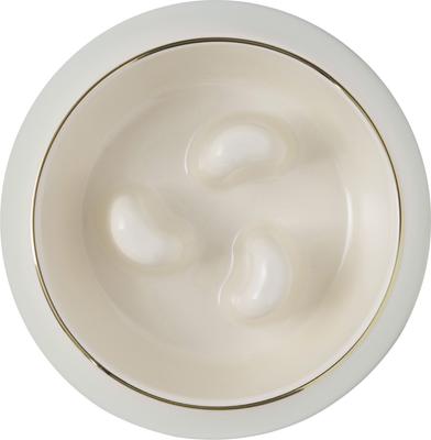 Show full view: Frisco Melamine Slow Feed Dog & Cat Bowl with Gold Trim, Cream, X-Small: 0.5 cup slide 5 of 10
