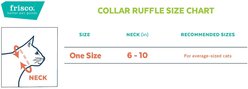 Frisco Merry Print Cat Ruffle Collar with Bells, One Size slide 2 of 5