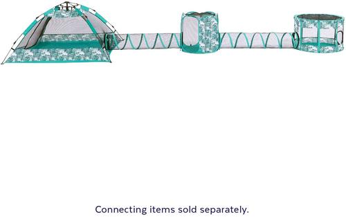 Show full view: Frisco Mesh Outdoor Pop-up Cat Round Playpen & Tunnel, Leaf, 36-in L x 24-in H slide 6 of 9