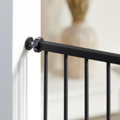 Show full view: Frisco Metal Pattern Extra Wide Auto-close Dog Gate, 30-in, Black slide 4 of 8