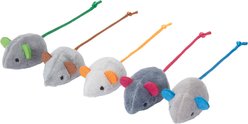 Frisco Mice Plush Cat Toy with Catnip, 5 count