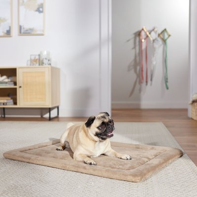Frisco Frisco Micro Terry Dog Crate Mat, Taupe, 30-in