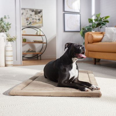 Frisco Frisco Micro Terry Dog Crate Mat, Taupe, 48-in