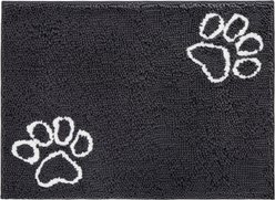 Frisco Microfiber Chenille Paw Print Doormat, Gray