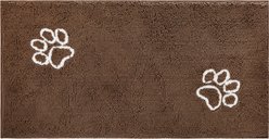 Frisco Microfiber Chenille Paw Print Doormat Runner, Brown