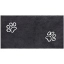 Frisco Microfiber Chenille Paw Print Doormat Runner, Gray