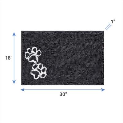 Show full view: Frisco Microfiber Chenille Paw Print Mat, Large slide 2 of 5