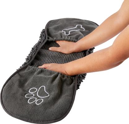 Show full view: Frisco Microfiber Chenille Shammy Towel, Gray, Small/Medium slide 4 of 6