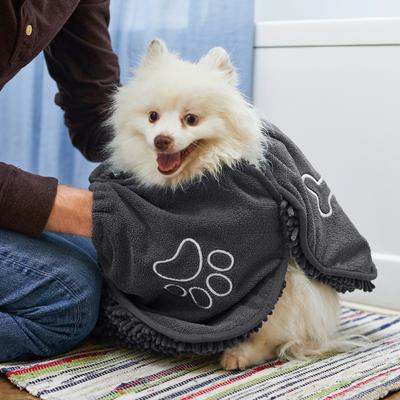 Show full view: Frisco Microfiber Chenille Shammy Towel, Gray, Small/Medium slide 5 of 6