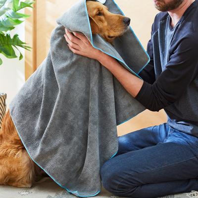 Show full view: Frisco Microfiber Dog & Cat Bath Towel, Gray, 44-inch, 2 count slide 3 of 4