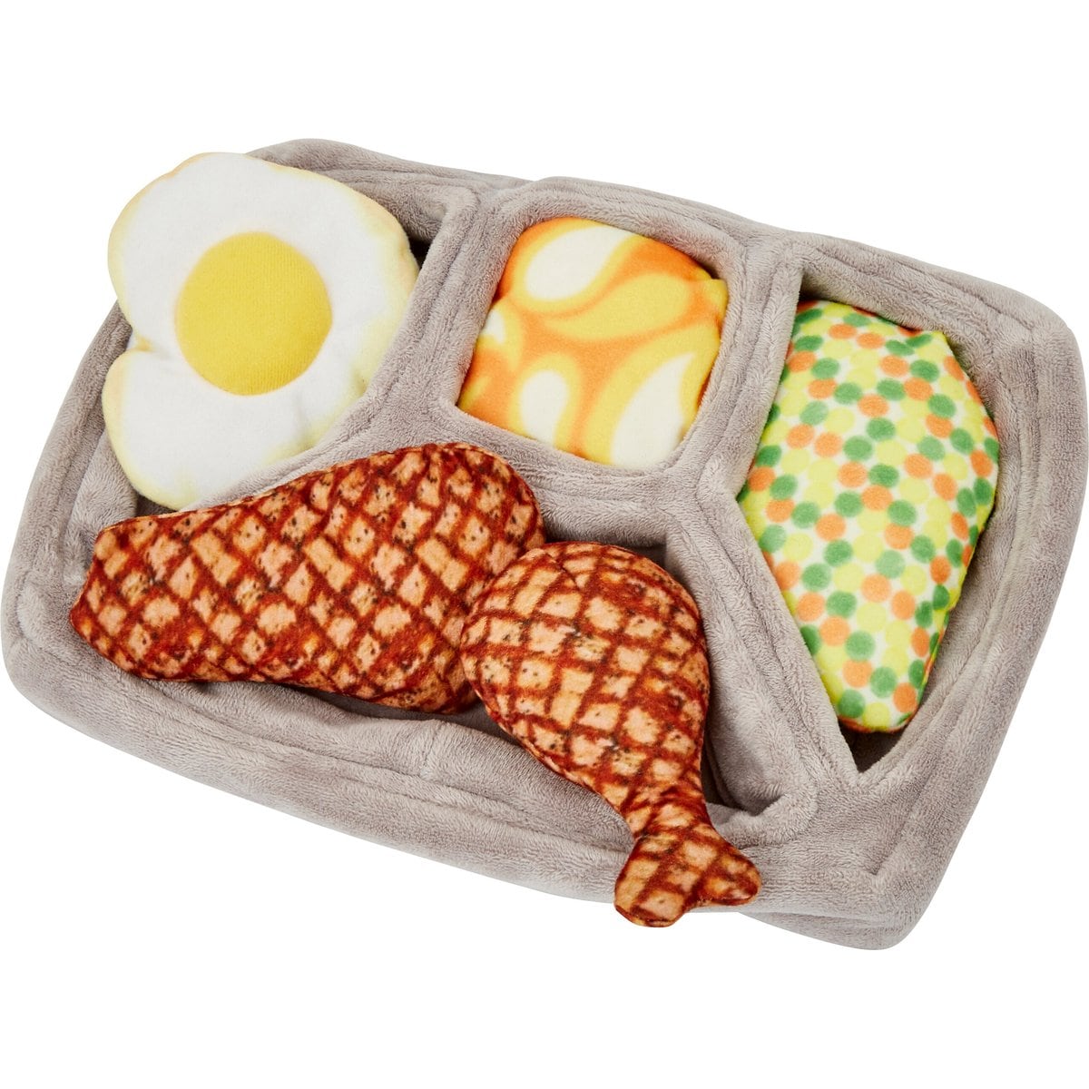 Frisco Microwave Dinner Interactive Plush Squeaky Dog Toy, Small/Medium