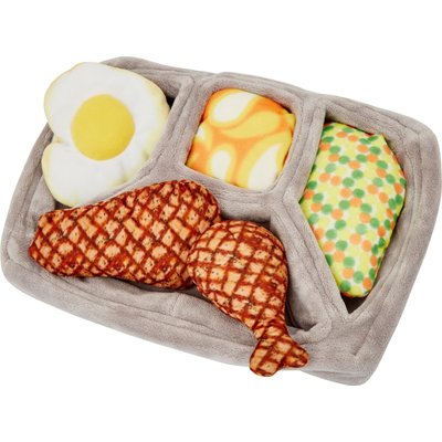 Frisco Frisco Microwave Dinner Interactive Plush Squeaky Dog Toy, Small/Medium