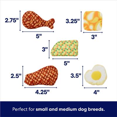 Show full view: Frisco Microwave Dinner Interactive Plush Squeaky Dog Toy, Small/Medium slide 3 of 7