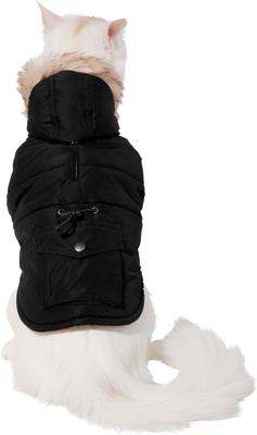 Show full view: Frisco Mid-Heavyweight Cinching Insulated Dog & Cat Parka, Black/Red Plaid, Small slide 3 of 9