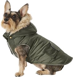 Frisco Mid-Heavyweight Portland Insulated Dog & Cat Parka, Olive, Medium