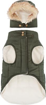 Show full view: Frisco Mid-Heavyweight Portland Insulated Dog & Cat Parka, Olive, Small slide 6 of 12