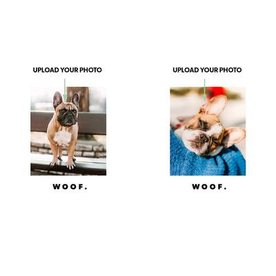 Show full view: Frisco Minimalistic Woof White Personalized Coffee Mug, 15-oz slide 2 of 5